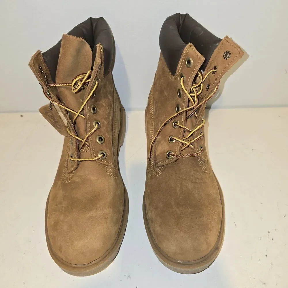 Timberland Mens 6 Inch Waterproof Brown Suede Leather Boots Size 8M 19076